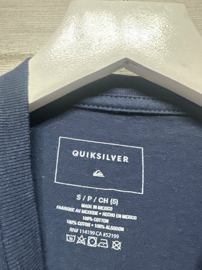 Boys Size 5 Small Quicksilver T-Shirt - Very Good Used Condition
