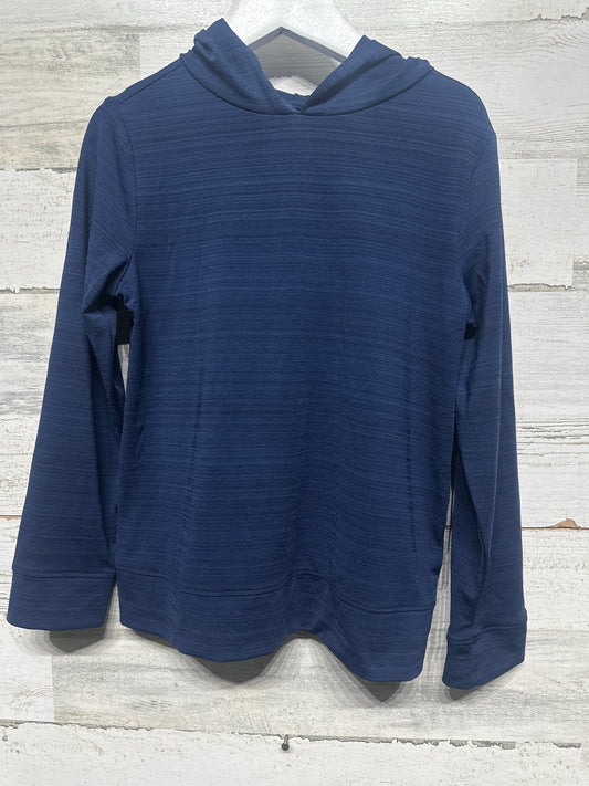 Boys Size XS 4-5 Lands End Navy Hooded Rashguard - Very Good Used Condition