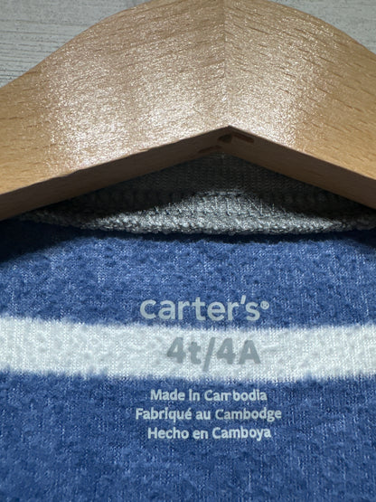 Fleece Football Footie Sleeper - Carter's - Boys Size 5t - Very Good Used Condition