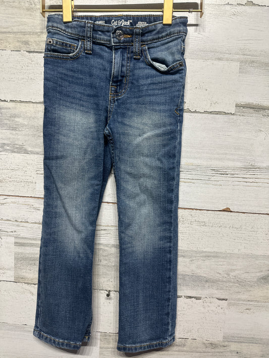 Boys Size 5 Straight Cat and Jack Adjustable Waist Jeans - Very Good Used Condition