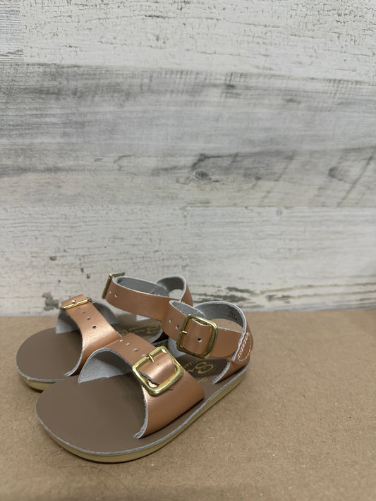 Girls Size 4 Toddler Sun San Rose Gold Surfer Sandals - New Without Box