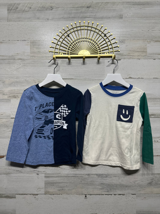 Boys Size 4t Long Sleeve Shirts Lot (2 Pieces) - Good Used Condition