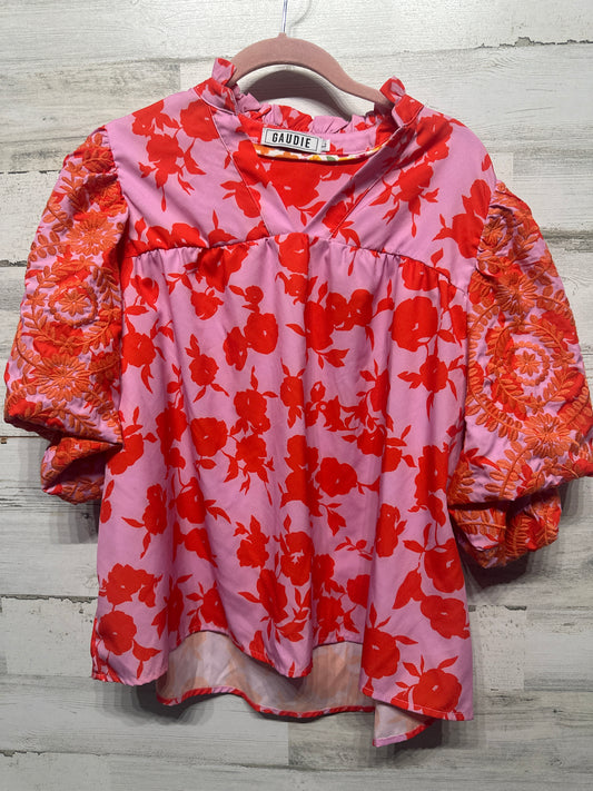 Women's Size Large Gaudie Boutique Floral Top - Very Good Used Condition