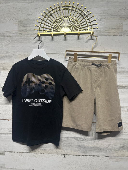 Boys Size 8 Wonder Nation Shirt /Rip Curl Drifit Shorts - Outfit Set (2 Pieces) - Very Good Used Condition