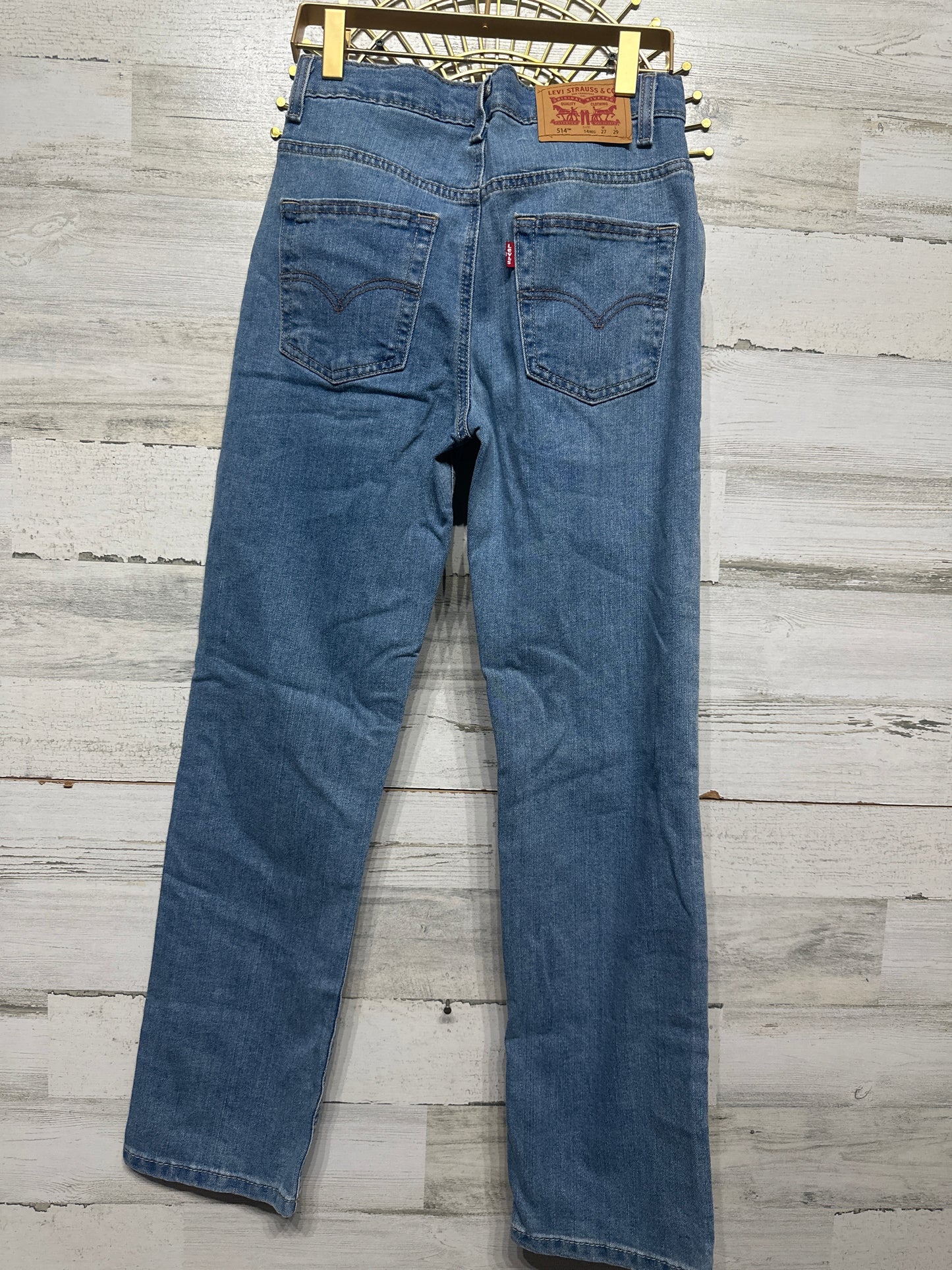 Size 14 Regular Boys 27x29 Levi's Performance 514 Straight Jeans - Very Good Used Condition