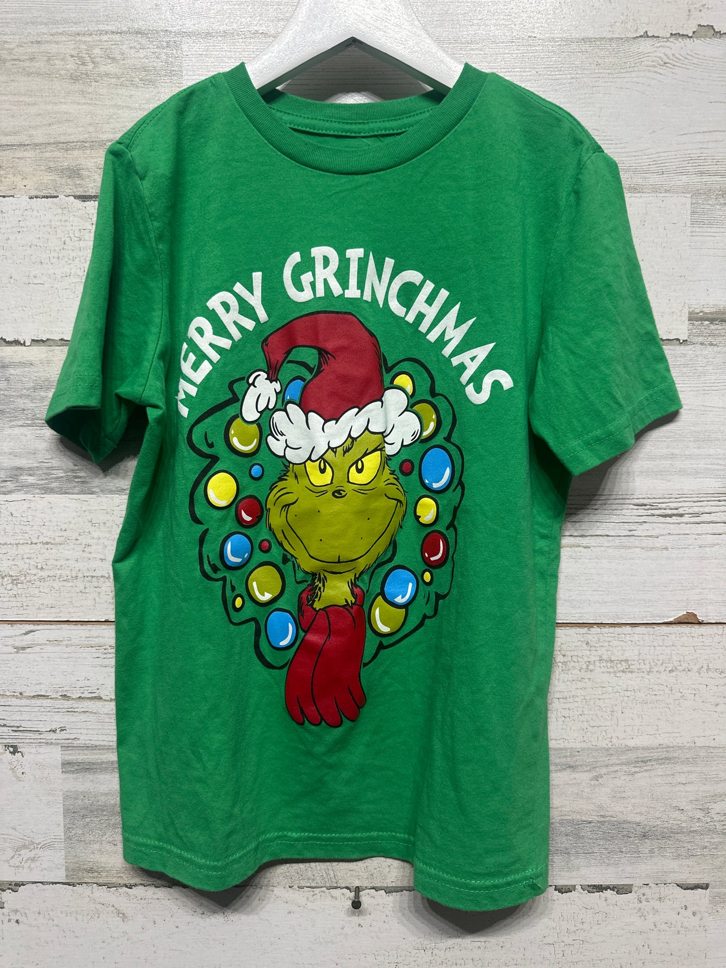 Size 8 (Medium/) Youth Merry Grinchmas Holiday T-Shirt - Very Good Used Condition