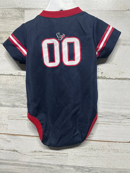 Size 6-12m NFL Team Apparel Houston Texans Jersey Bodysuit - Very Good Used Condition