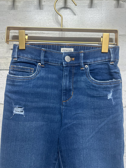 Girls Size 8 Crewcuts Distressed Jeans - Very Good Used Condition