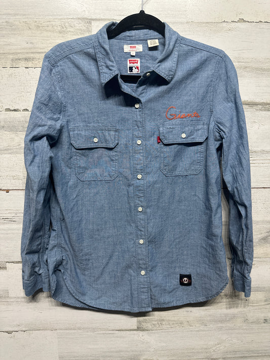 Adult Medium Levi’s MLB Denim Button Up San Francisco Giants Button Up Shirt - Very Good Used Condition