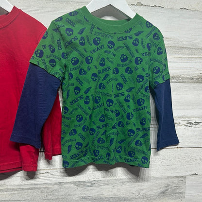 Boys Size 4t Garanimals Long Sleeve Tee Lot (2 pieces) - Good Used Condition