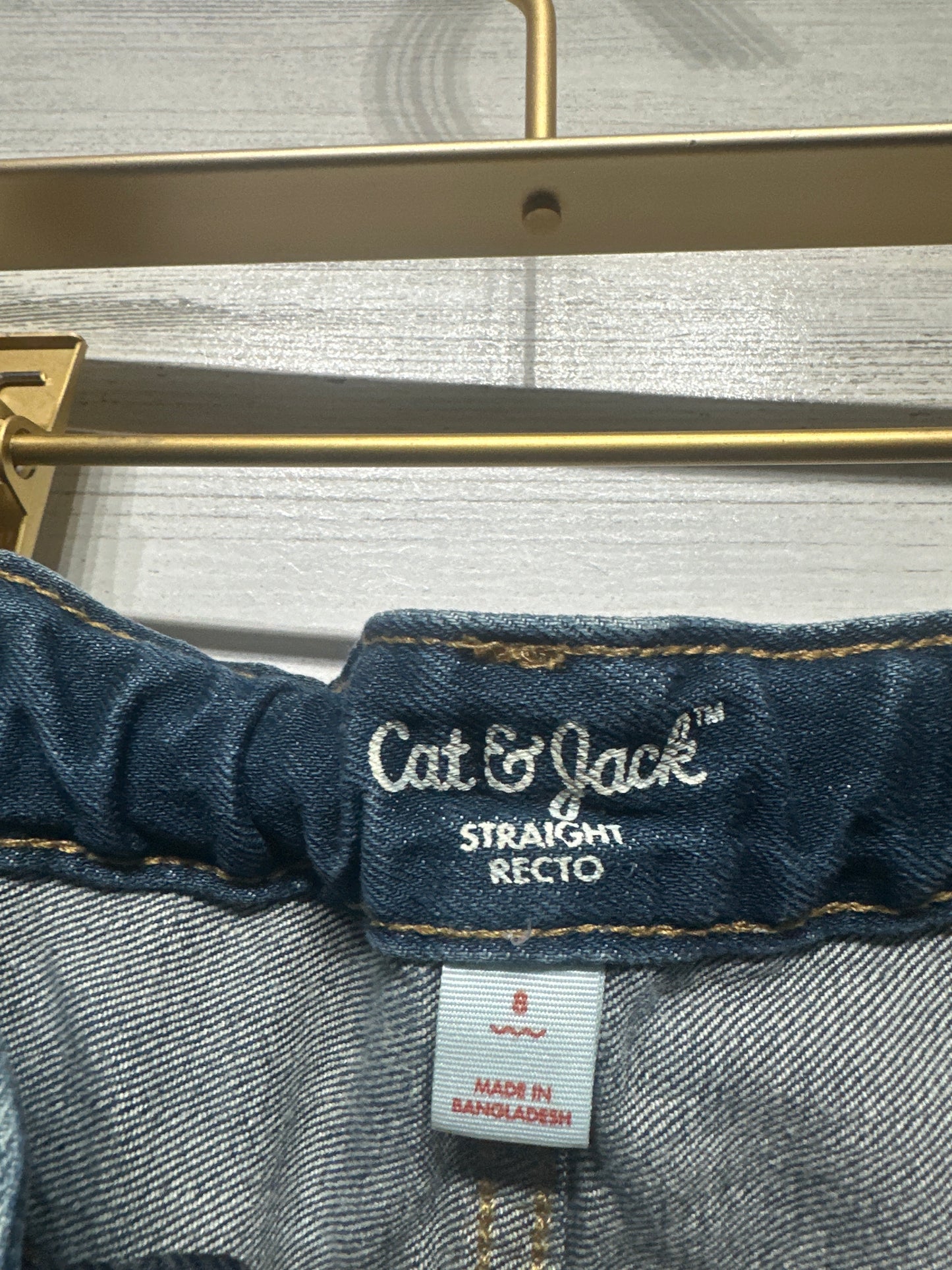 Cat & Jack Boys 8 Straight Adjustable Waist Jeans VGUC