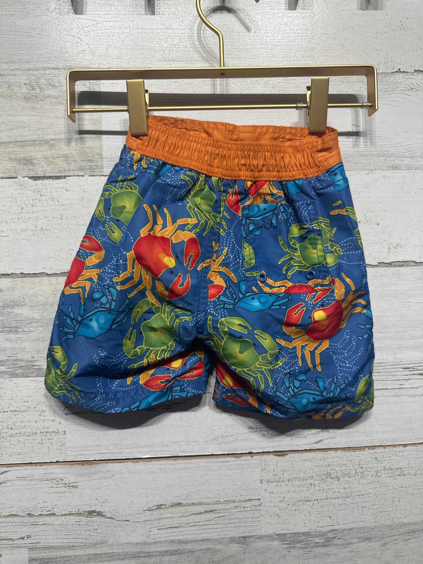 Boys Size 12-18m Gymboree Crab Swim Trunks - Very Good Used Condition