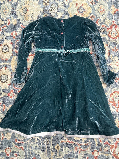 Le Top Girls Size 6 Beaded Velvet Dress VGUC