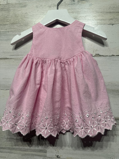 Girls Size 6-9m All Mine Light Pink Dress - Good Used Condition