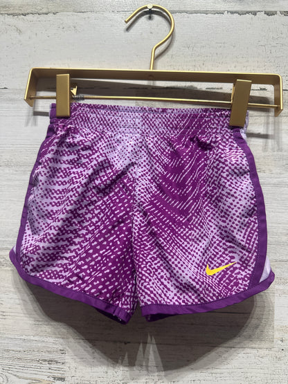 Girls Size 4 (Fits 3-4 years) Nike Drifit Purple Active Shorts - Very Good Used Condition