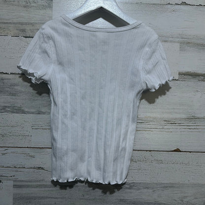 Girls Size 7/8 art class ribbed white vneck tee -  good used condition