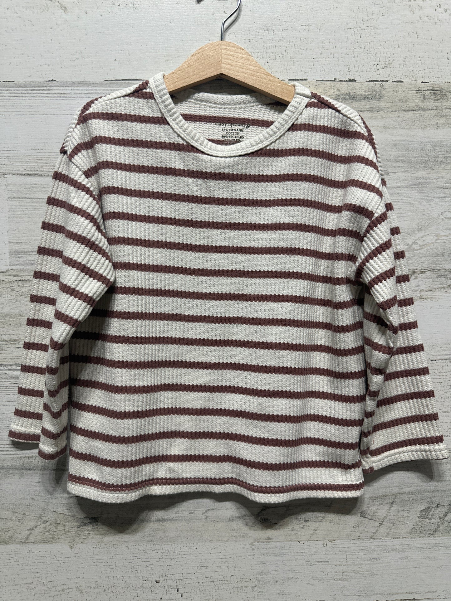 Size 5t Easy Peasy Boxy Oversized Thermal Striped Shirt - Very Good Used Condition