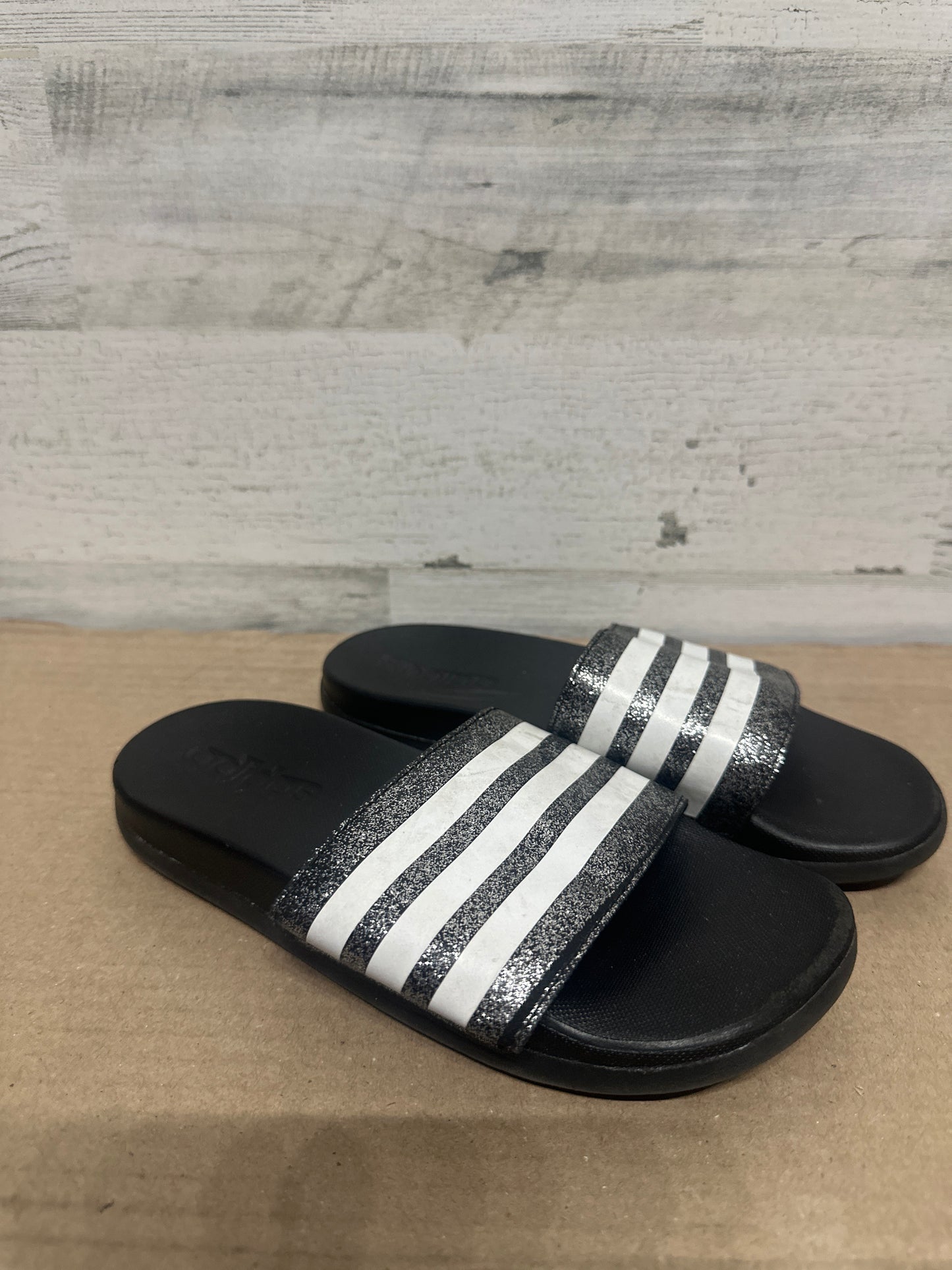 Size 2 (Youth) Adidas Glitter Slides - Good Used Condition*