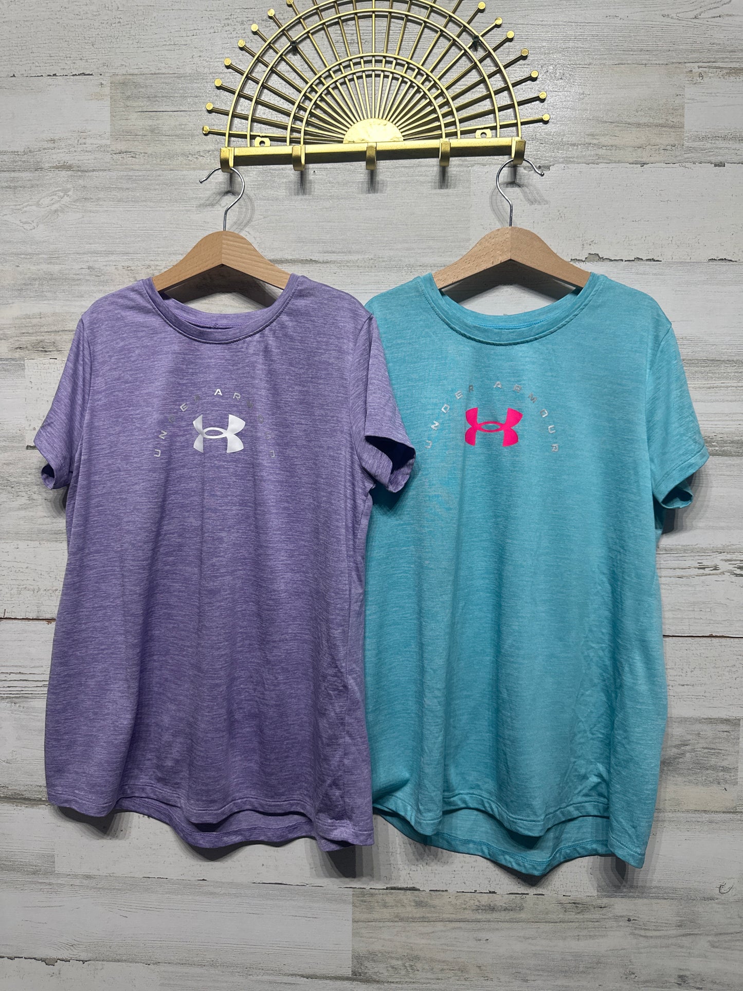 Girl's Size XL Under Armour Drifit Shirt Lot (2 Pieces) - Very Good Used Condition