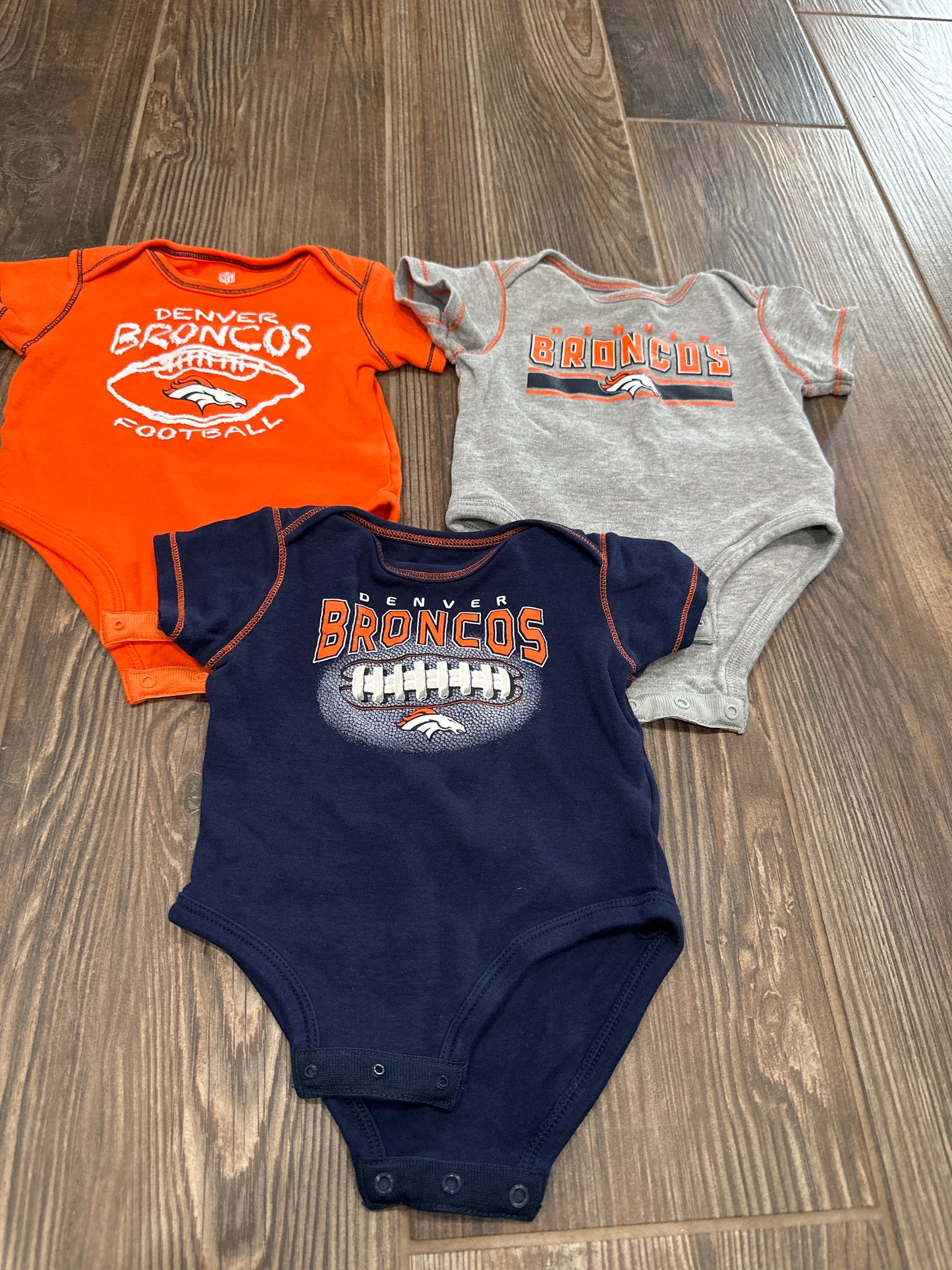 Boys Preowned Size 12m Denver Broncos Clothing Lot (3 Pieces) - Very Good Used Condition