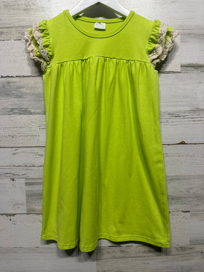 Girls Size 7-8 Green Dress - Good Used Condition