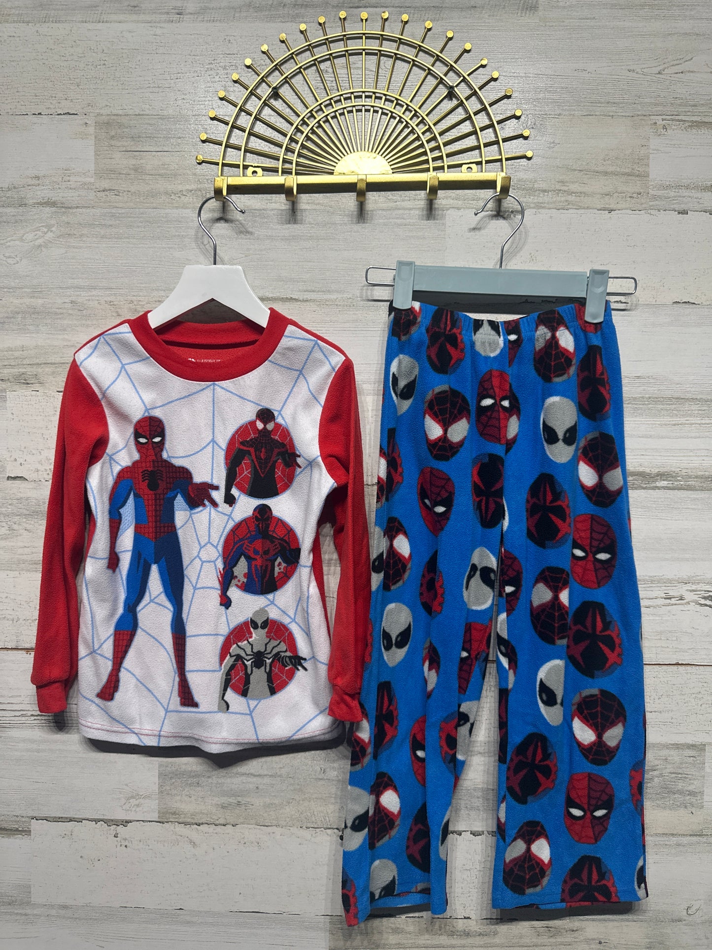 Spiderman Fleece PJ Set Boys XS 4-5 GUC