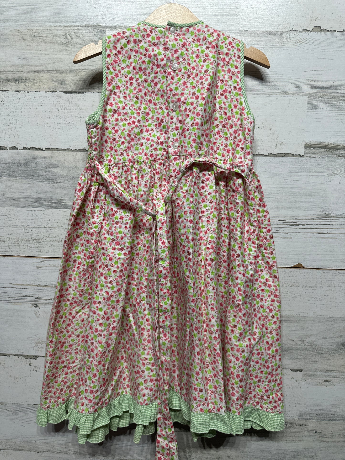 Smocked Floral Dress - Carriage Boutiques by Friedknit Creations - Girls Size 5 - Good Used Condition