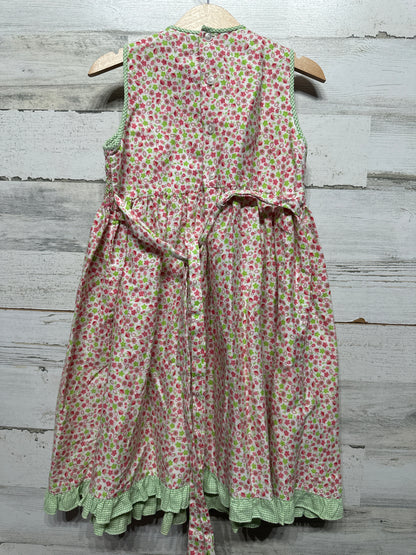 Smocked Floral Dress - Carriage Boutiques by Friedknit Creations - Girls Size 5 - Good Used Condition