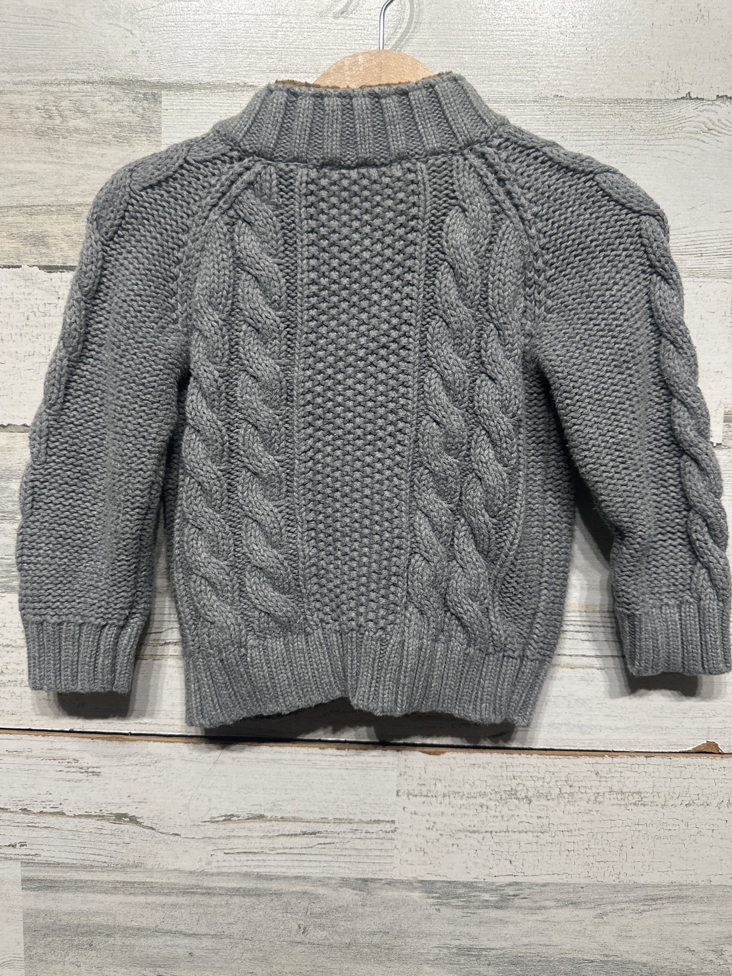 Boys Preowned Size 12-18m Baby Gap Grey Sweater Cardigan - Very Good Used Condition