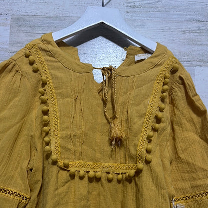 Girls Size XL Chelsea and Violet gold dress - new with tags (missing button)