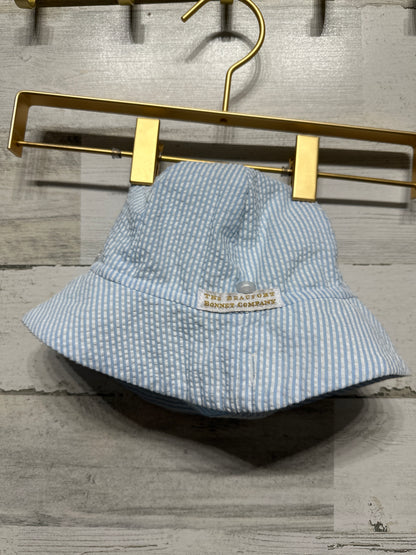 Boys Size 0-3m (XS) TBBC Blue Seersucker Beaufort Bucket Hat - Very Good Used Condition