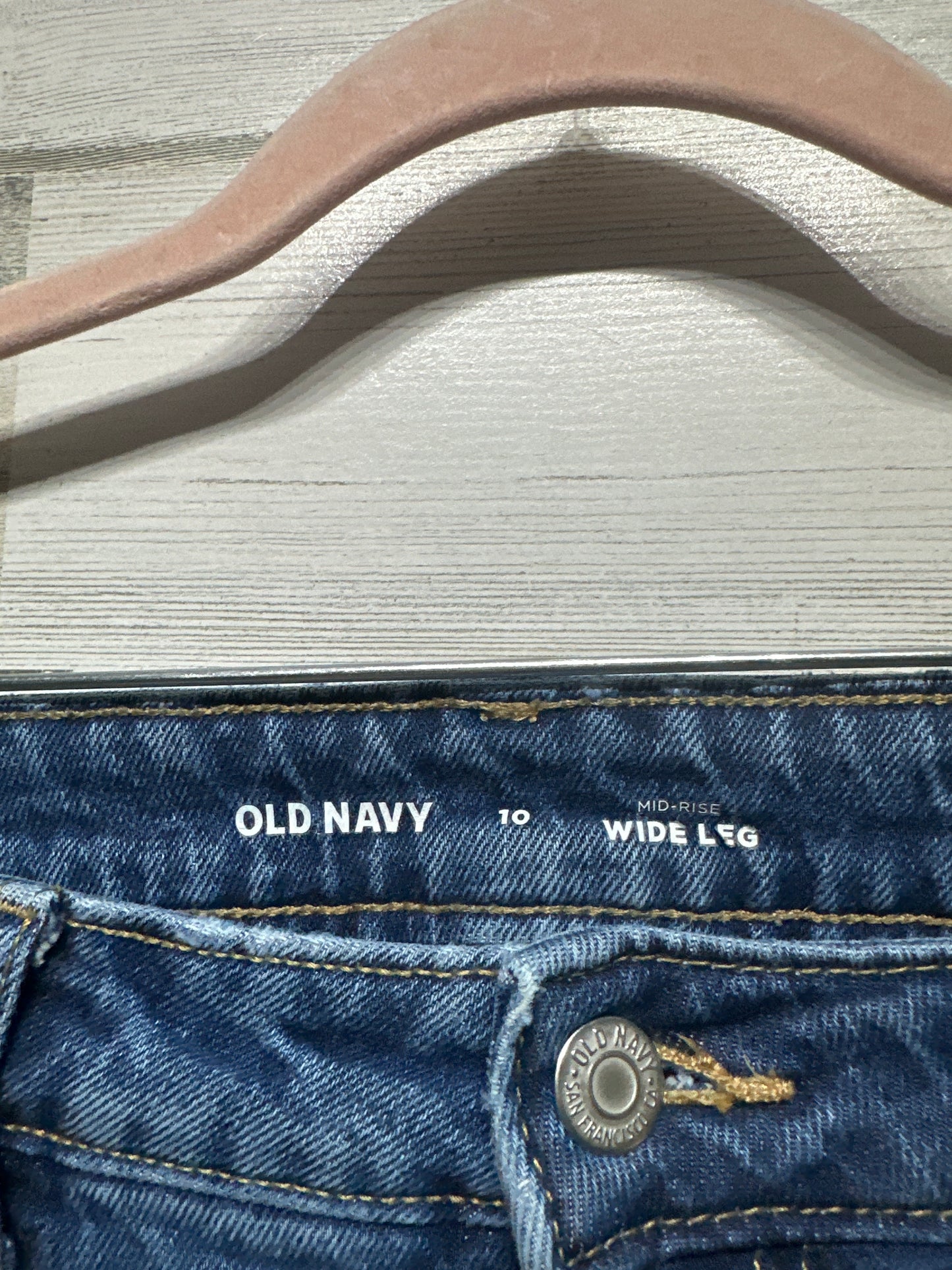 Women's Size 10 Old Navy Wide Leg Mid Rise Jeans - Very Good Used Condition