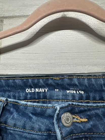 Women's Size 10 Old Navy Wide Leg Mid Rise Jeans - Very Good Used Condition