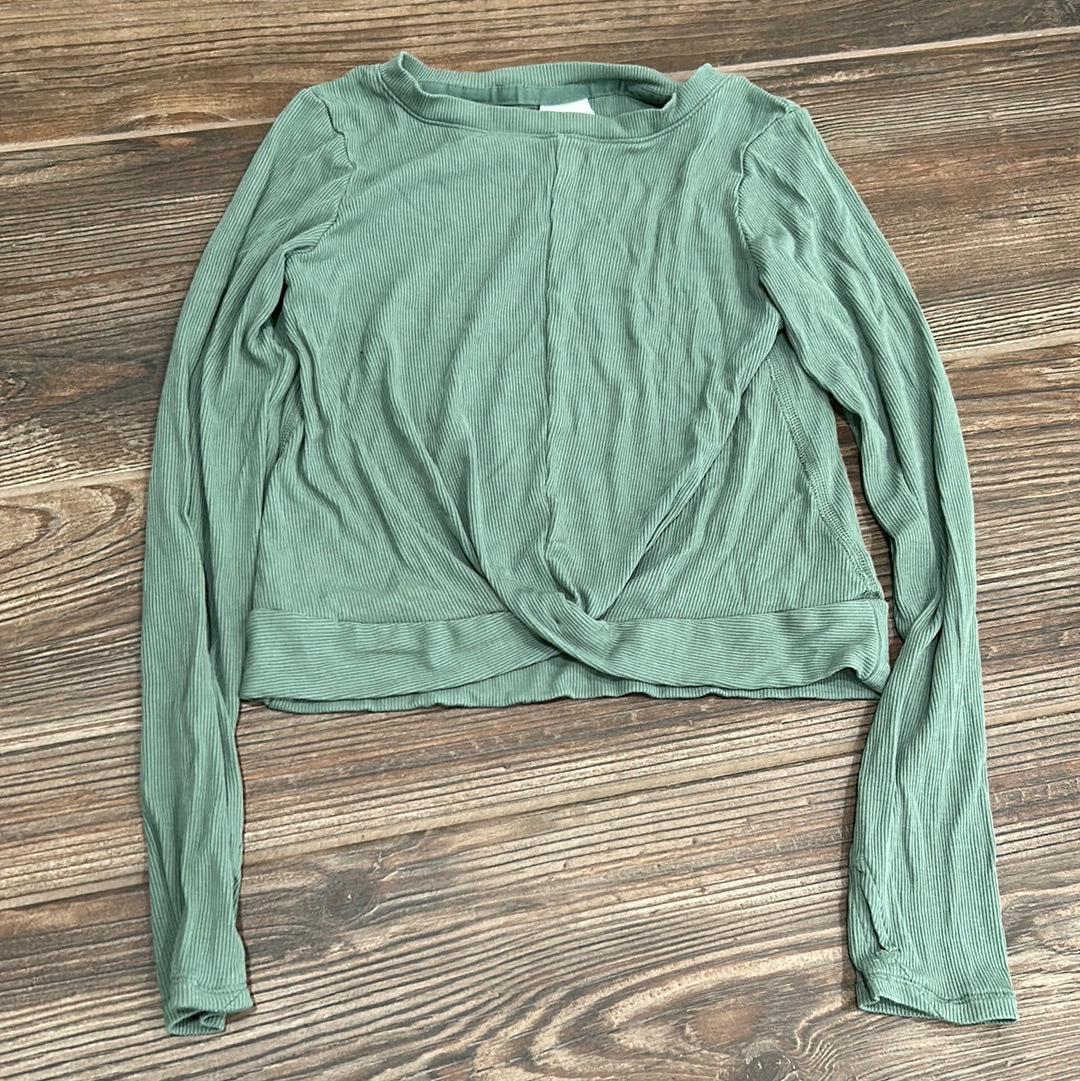 Girls Size Medium (8) All In Motion Modal Blend Ribbed Long Sleeve Shirt With Thumbholes - Very Good Used Condition