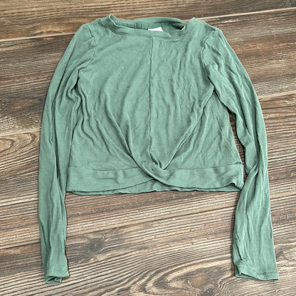 Girls Size Medium (8) All In Motion Modal Blend Ribbed Long Sleeve Shirt With Thumbholes - Very Good Used Condition