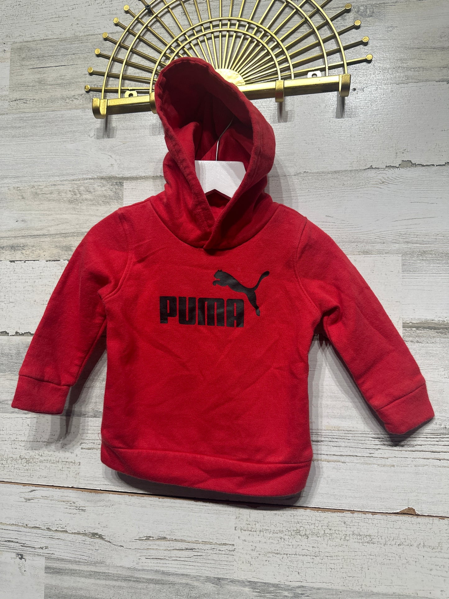 Boys Size 6-9m Puma Red Hoodie - Very Good Used Condition