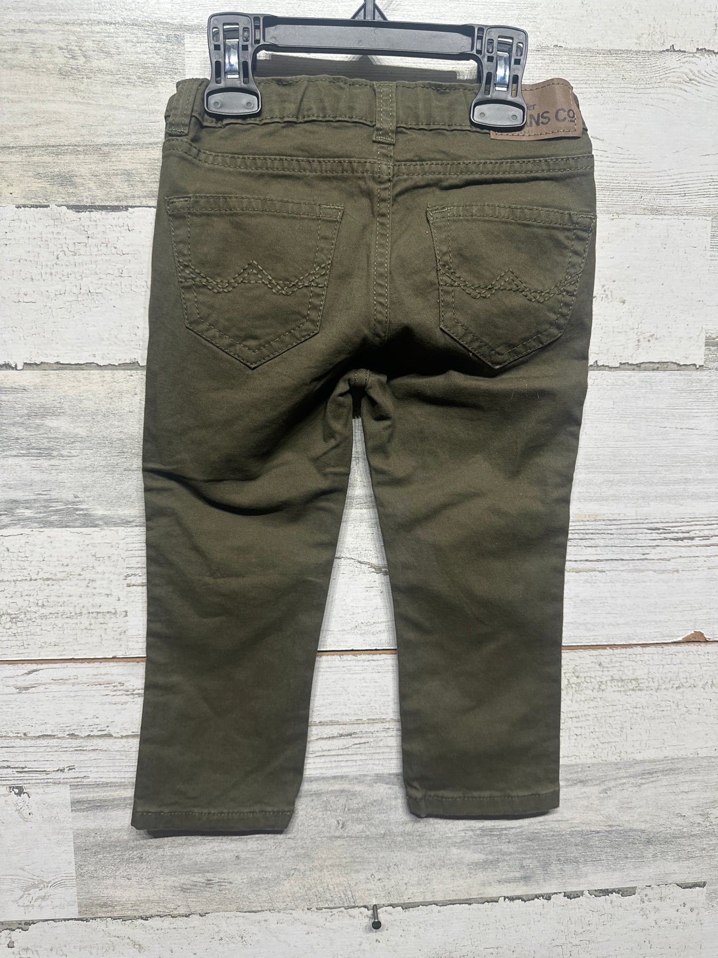 Wrangler Adjustable Waist Olive Green Pants - Boys Size 2t - Very Good Used Condition