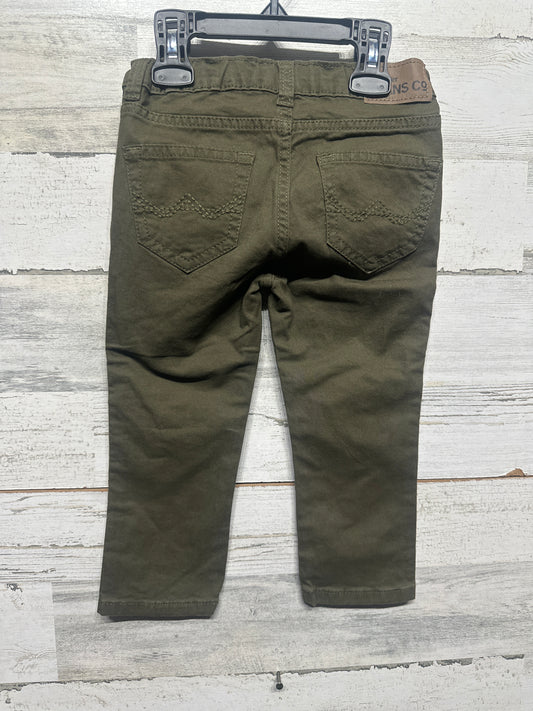 Wrangler Adjustable Waist Olive Green Pants - Boys Size 2t - Very Good Used Condition