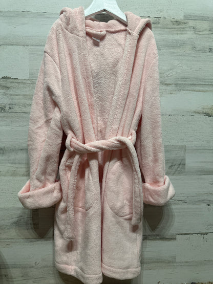 Girls Preowned Size 8 Gap Pink Fuzzy Soft Hooded Robe - Good Used Condition