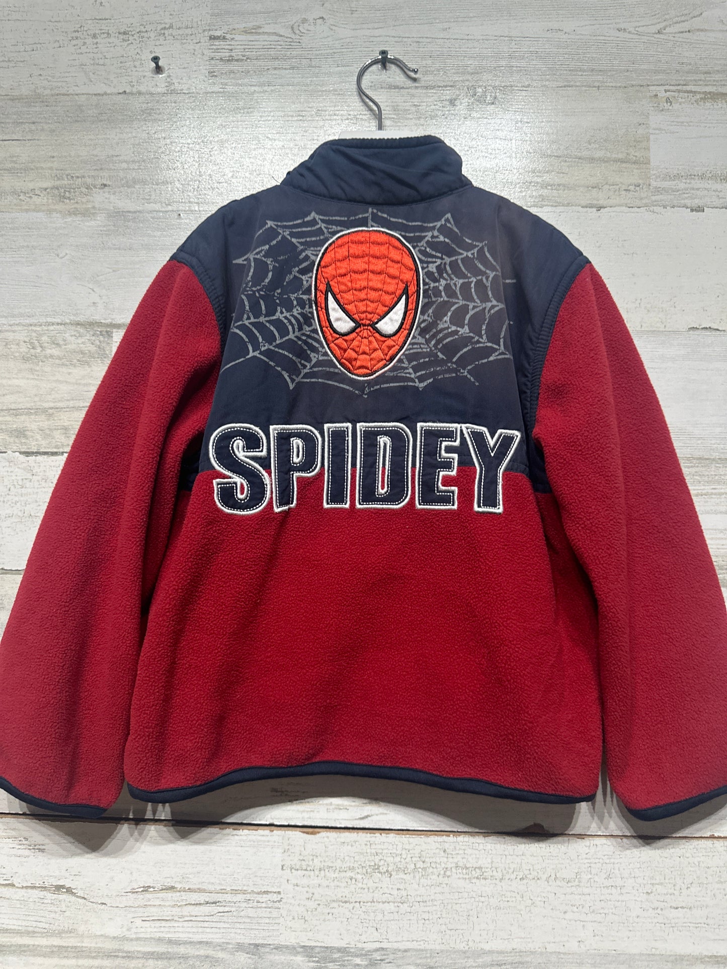 Boys Preowned Size 6 Marvel The Amazing Spiderman Fleece Jacket - Good Used Condition