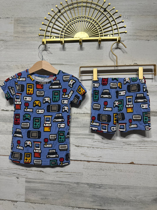 Boys Preowned Size 3t Posh Peanut Bamboo Shorts Pajama Set - Good Used Condition