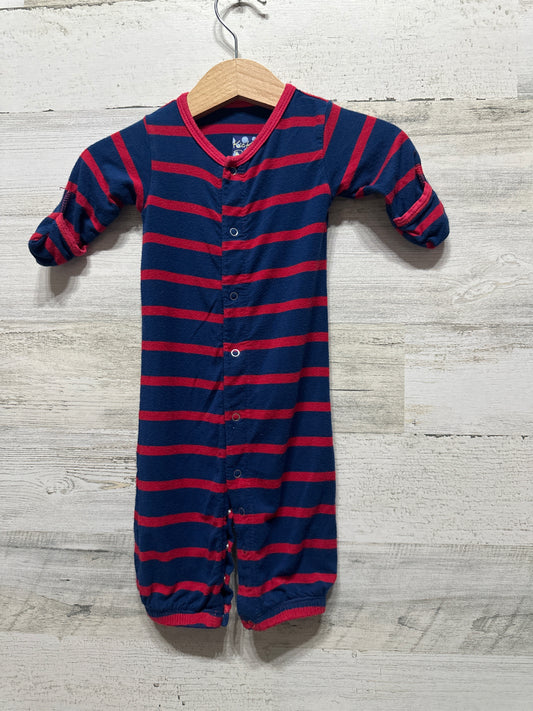 Boys Size Newborn Kickee Pants Convertible Bamboo Coverall - Good Used Condition
