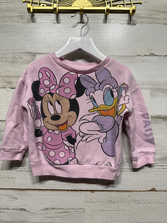 Girls Preowned Size 2t Disney Junior Minnie Mouse and Daisy Duck Sweatshirt - Good Used Condition