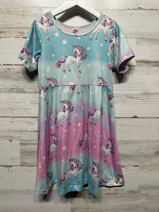 Unicorn Dress Girls Size 5/6 (120) VGUC