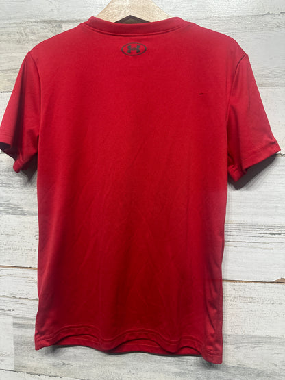Boys Size 7 Under Armour Red Baseball Shirt - Good Used Condition*