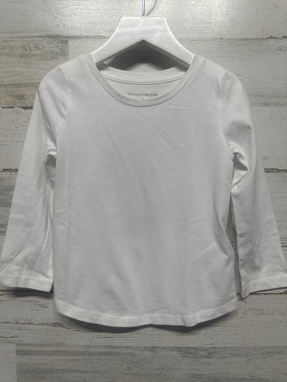 Girls Size 3t Amazon Essentials White Long Sleeve Shirt - Good Used Condition