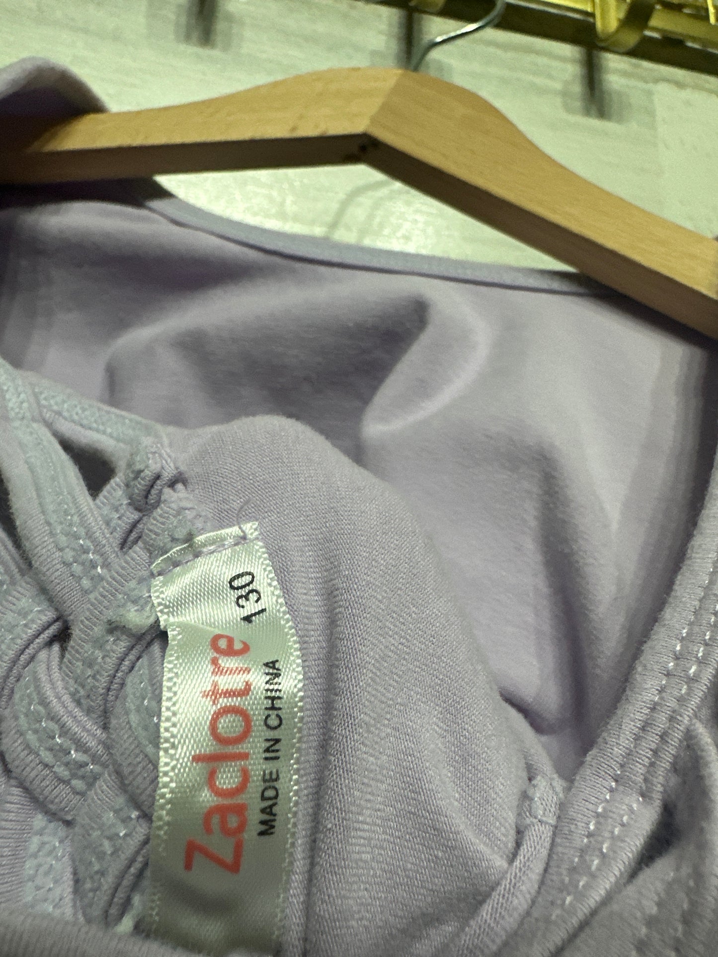 Dancewear - Lavender Long Sleeve Leotard - Fits Like 5/6 Years VGUC