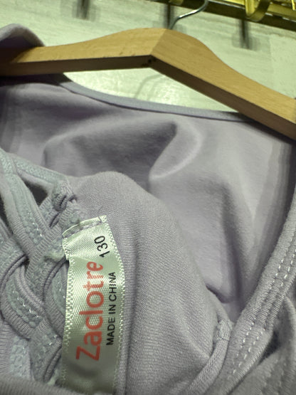 Dancewear - Lavender Long Sleeve Leotard - Fits Like 5/6 Years VGUC