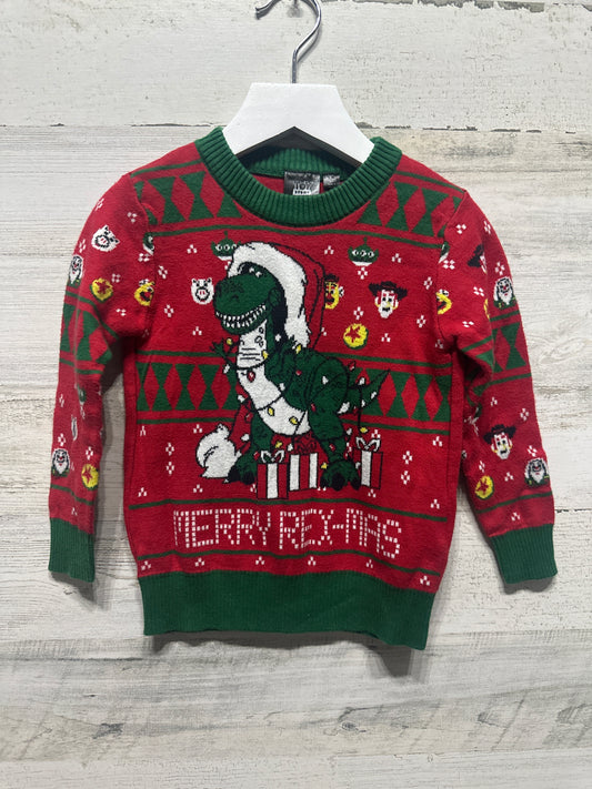 Boys Size 2t Disney Pixar Toy Story Merry Rex-Mas Holiday Sweater - Very Good Used Condition