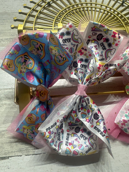 Jo Jo Siwa Hair Bow Lot on Alligator Clips (Set of 4) - Good Used Condition